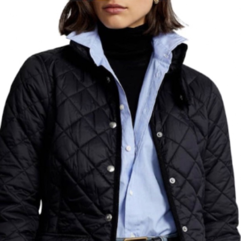Lauren Ralph Lauren Sz S Black Quilted Jacket Brand New no tag